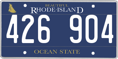 RI license plate 426904