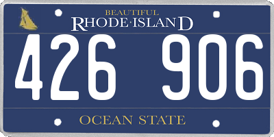 RI license plate 426906