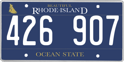 RI license plate 426907