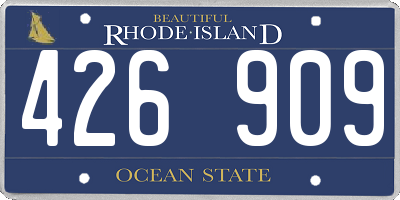 RI license plate 426909