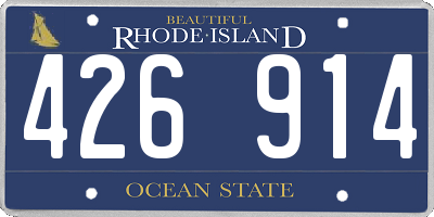 RI license plate 426914