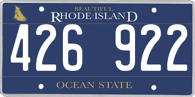 RI license plate 426922