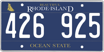 RI license plate 426925