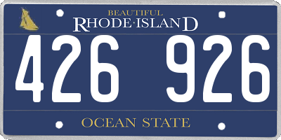 RI license plate 426926