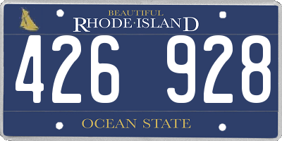 RI license plate 426928