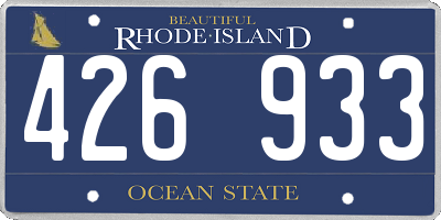 RI license plate 426933