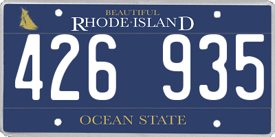 RI license plate 426935
