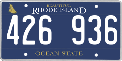 RI license plate 426936