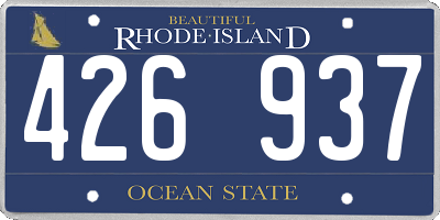 RI license plate 426937
