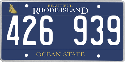 RI license plate 426939