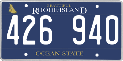 RI license plate 426940