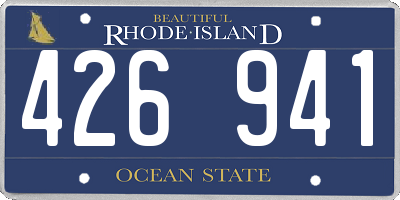 RI license plate 426941