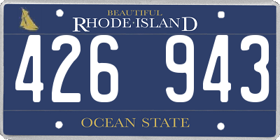 RI license plate 426943