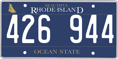 RI license plate 426944