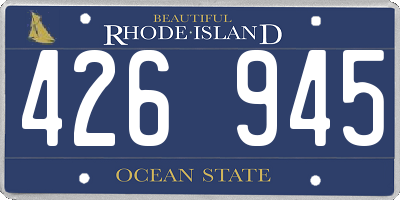 RI license plate 426945