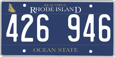 RI license plate 426946