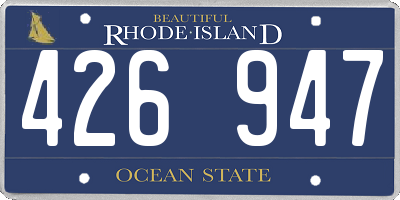RI license plate 426947