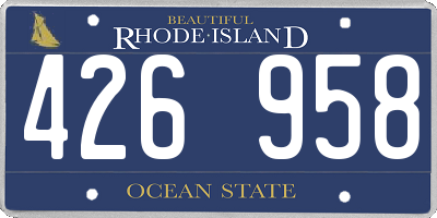 RI license plate 426958