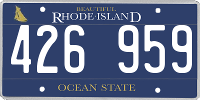 RI license plate 426959