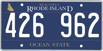 RI license plate 426962
