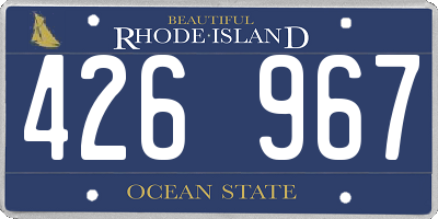 RI license plate 426967