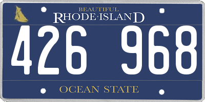 RI license plate 426968