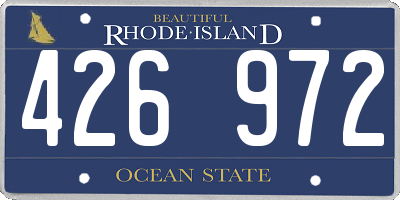 RI license plate 426972