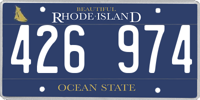 RI license plate 426974