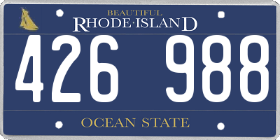 RI license plate 426988