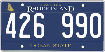 RI license plate 426990