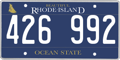 RI license plate 426992