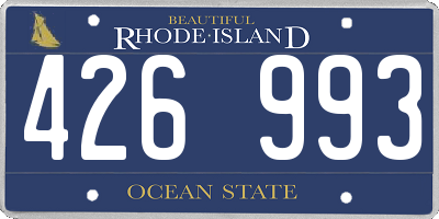RI license plate 426993