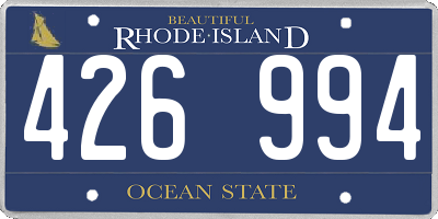 RI license plate 426994