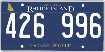 RI license plate 426996