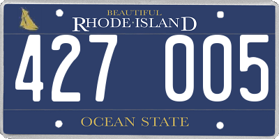 RI license plate 427005