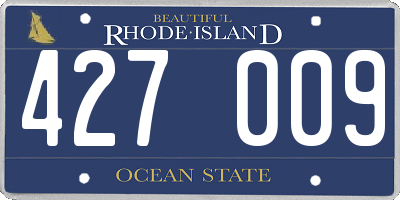 RI license plate 427009