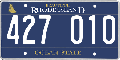 RI license plate 427010