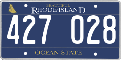 RI license plate 427028