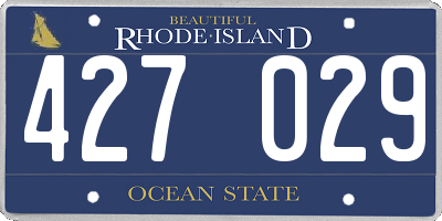 RI license plate 427029