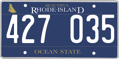 RI license plate 427035