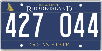 RI license plate 427044