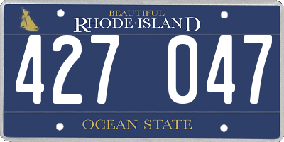 RI license plate 427047