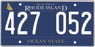 RI license plate 427052