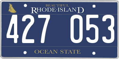 RI license plate 427053