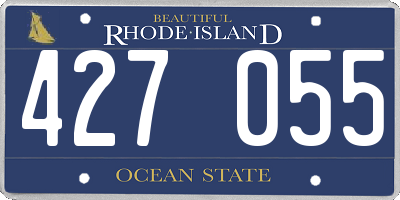 RI license plate 427055