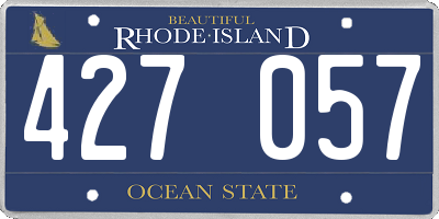 RI license plate 427057