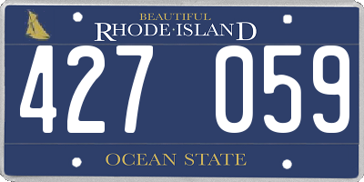 RI license plate 427059