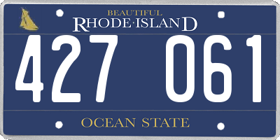 RI license plate 427061
