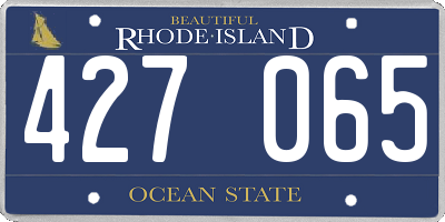 RI license plate 427065