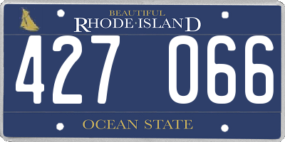 RI license plate 427066
